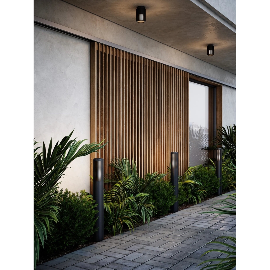Nordlux - Lampada da esterno ALUDRA 1xE27/15W/230V IP44 nero 95,4 cm