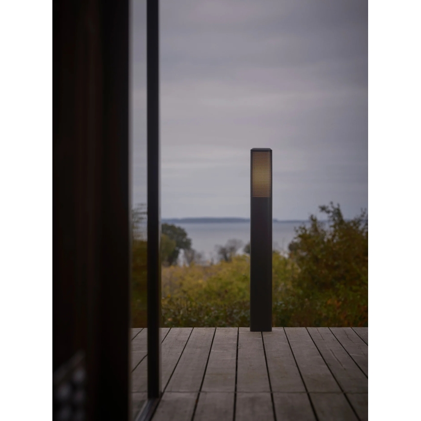 Nordlux - Lampada da esterno SIDARA 1xE27/15W/230V IP44 95 cm nera