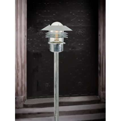 Nordlux - Lampada da esterno VEJERS 1xE27/60W/230V IP54 argento 92 cm
