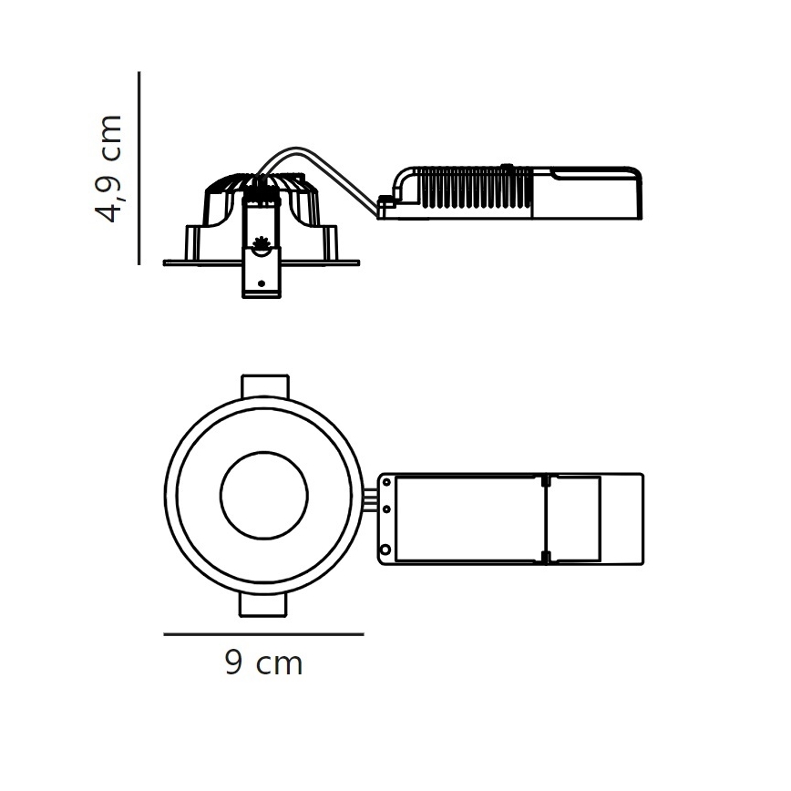 Nordlux - Luce da incasso LED da bagno dimmerabile ALBRIC LED/8W/230V IP44 nero