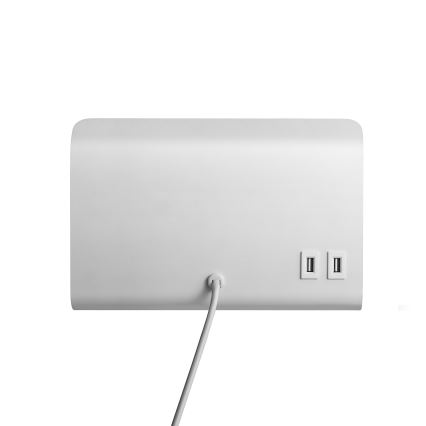 Nordlux - Lampada da parete con faretti, mensola e USB ROOMI 1xGU10/8W/230V bianco