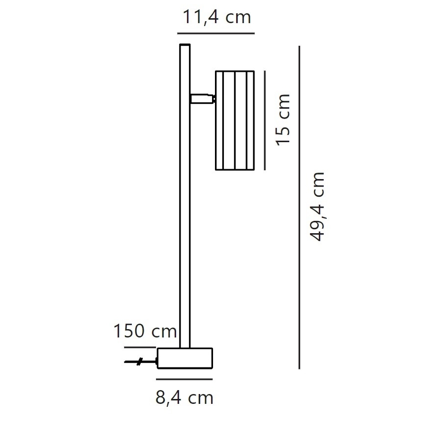 Nordlux - Lampada da tavolo ALANIS 1xGU10/15W/230V nero