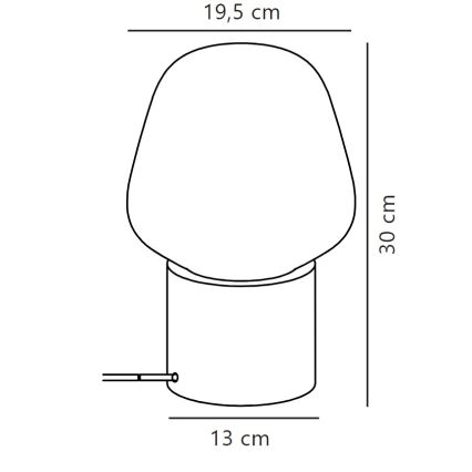 Nordlux - Lampada da tavolo CHRISTINA 1xE27/25W/230V gomma fig
