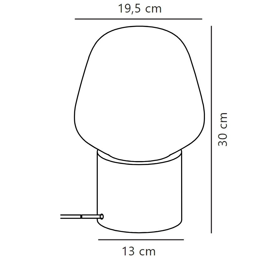 Nordlux - Lampada da tavolo CHRISTINA 1xE27/25W/230V gomma fig