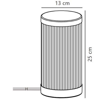 Nordlux - Lampada da tavolo da esterno COUPAR 1xE27/25W/230V nero