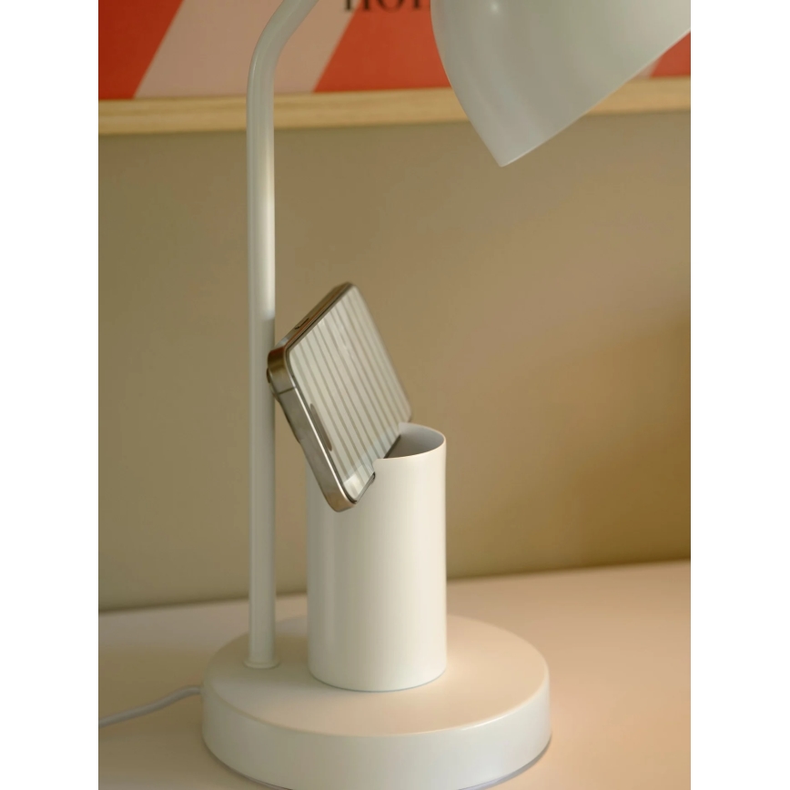Nordlux - Lampada da tavolo DEVONE 1xE27/15W/230V bianca