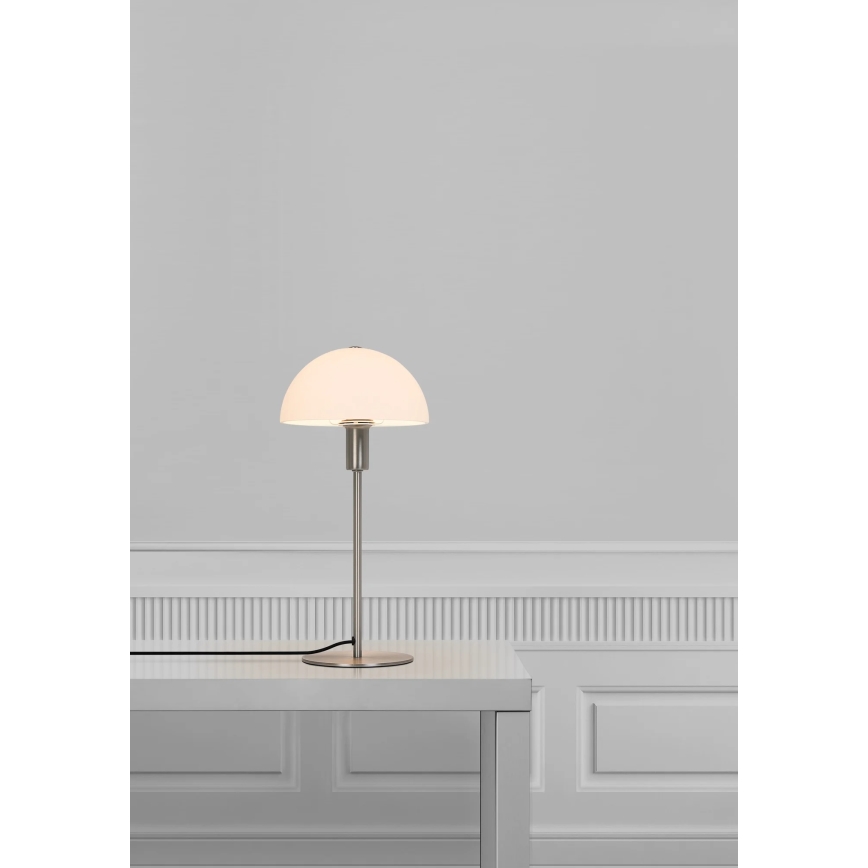 Nordlux - Lampada da tavolo ELLEN 1xE14/40W/230V cromo opaco/bianco