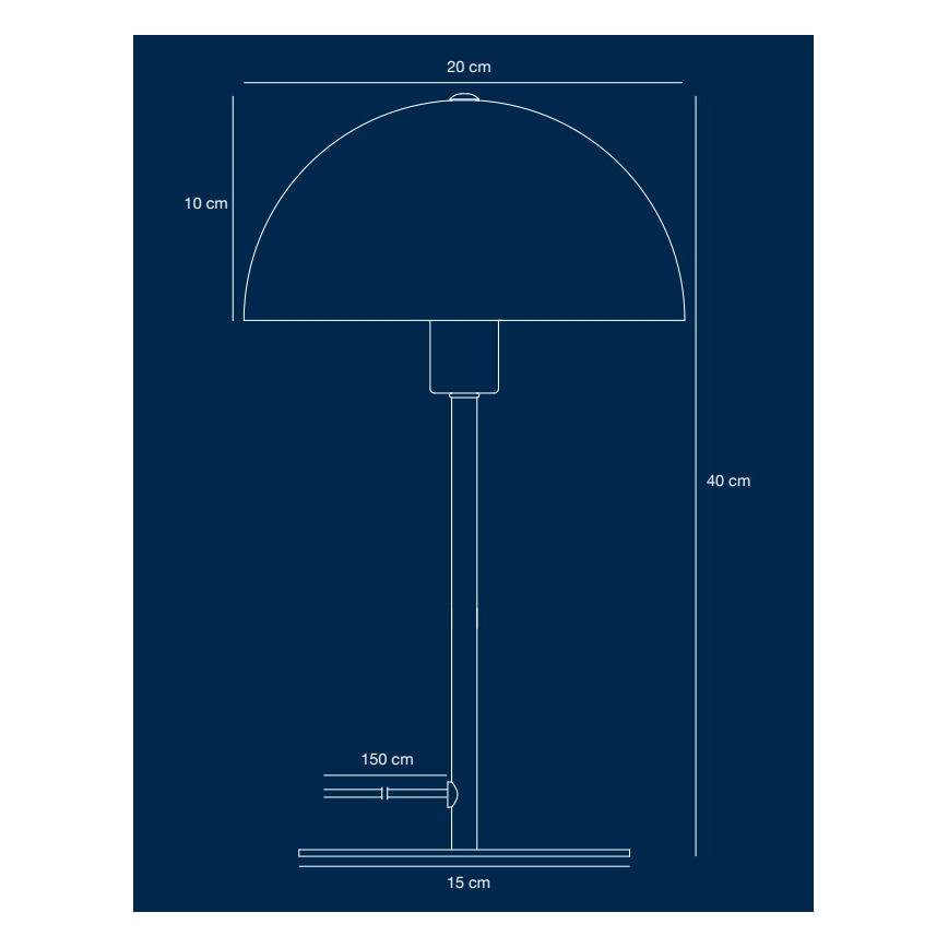 Nordlux - Lampada da tavolo ELLEN 1xE14/40W/230V oro/nero