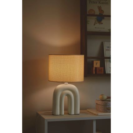 Nordlux - Lampada da tavolo HAZE 1xE27/40W/230V beige