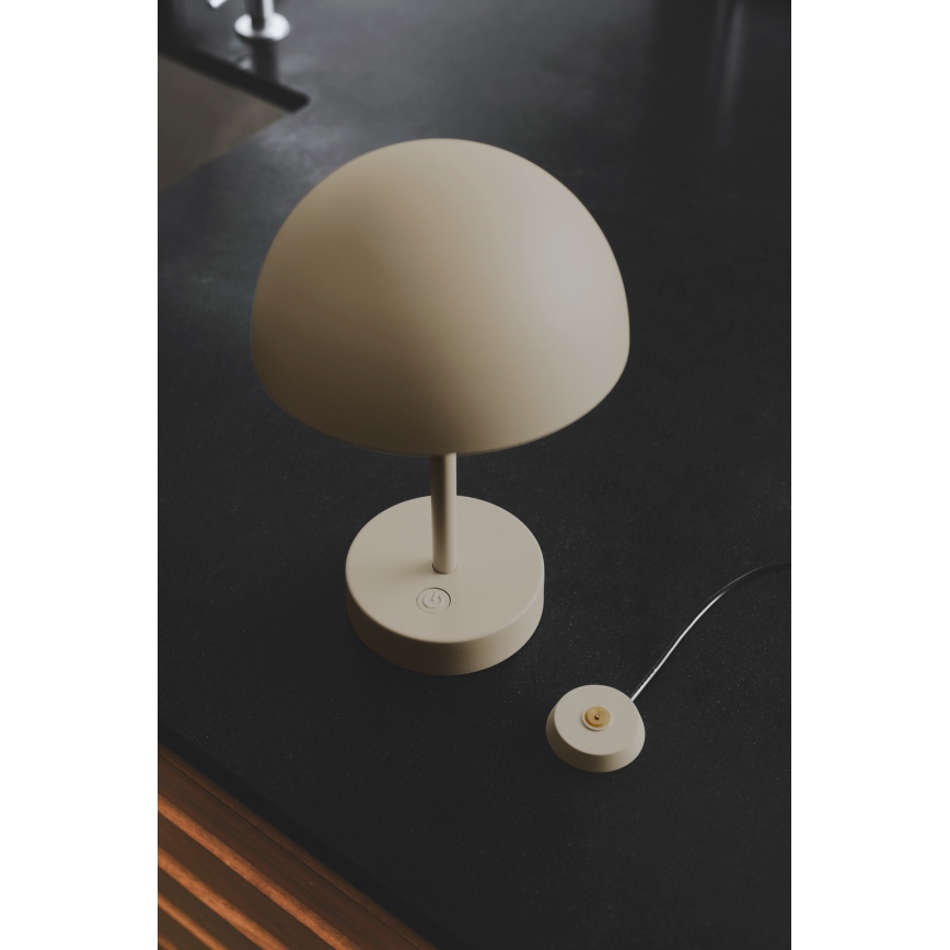 Nordlux - ELLEN Lampada da tavolo LED ricaricabile e dimmerabile per esterni, 2,8W/3,7V, 2200 mAh, IP44, beige