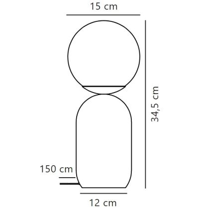 Nordlux - Lampada da tavolo NOTTI 1xE14/25W/230V grigio