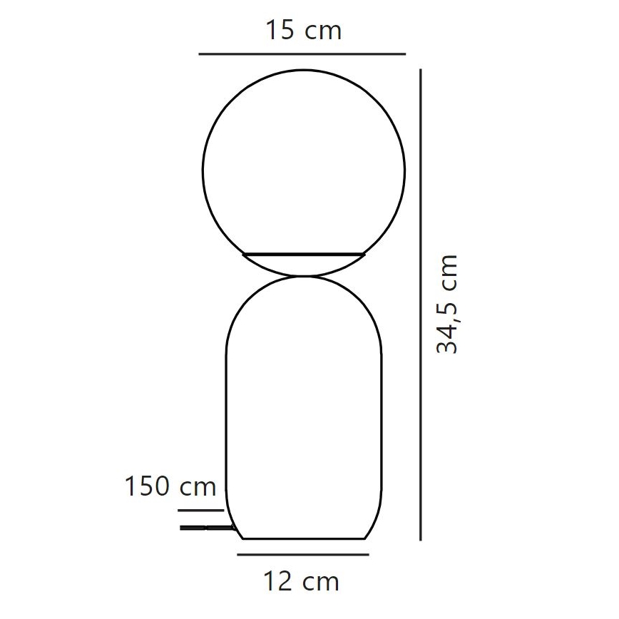 Nordlux - Lampada da tavolo NOTTI 1xE14/25W/230V grigio