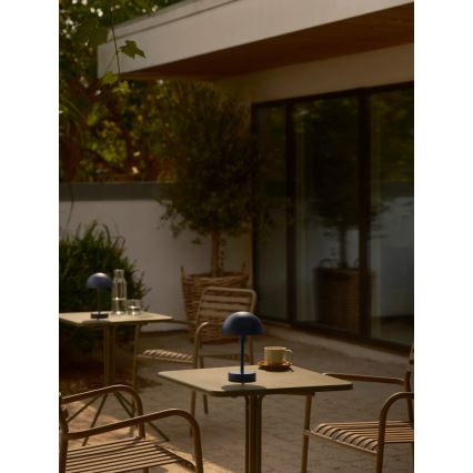 Nordlux - Lampada da tavolo LED dimmerabile ricaricabile a sfioramento per esterni ELLEN LED/2,8W/3,7V 2200 mAh IP44 blu