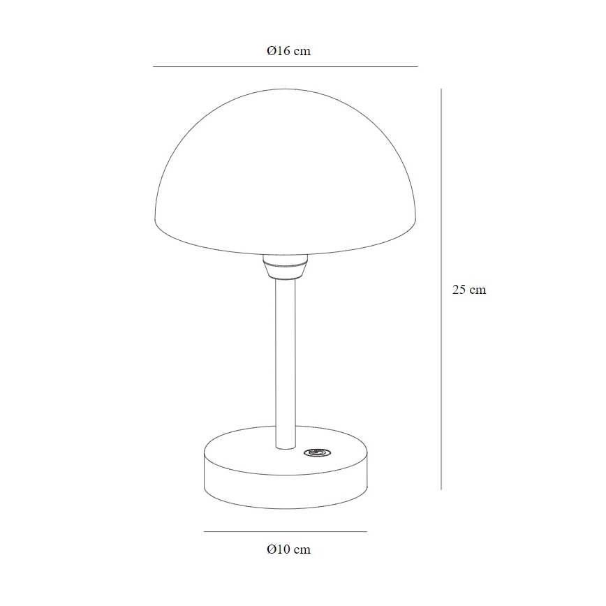 Nordlux - Lampada da tavolo ricaricabile dimmerabile da esterno ELLEN LED/2,8W/3,7V IP44 verde