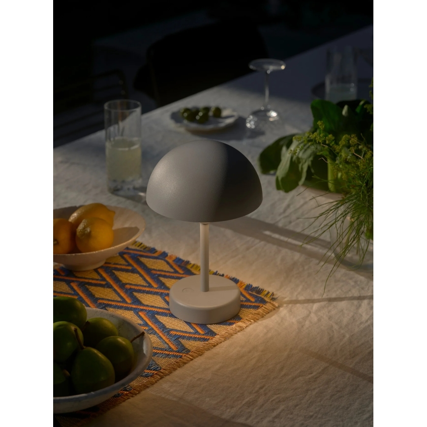 Nordlux - lampada da tavolo LED ricaricabile e dimmerabile per esterni ELLEN LED/2,8W/3,7V IP44 2200 mAh grigia