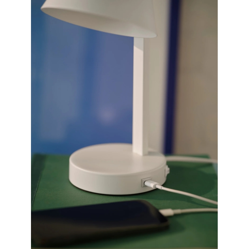 Nordlux - Lampada da tavolo WILMER 1xE14/40W/230V bianca