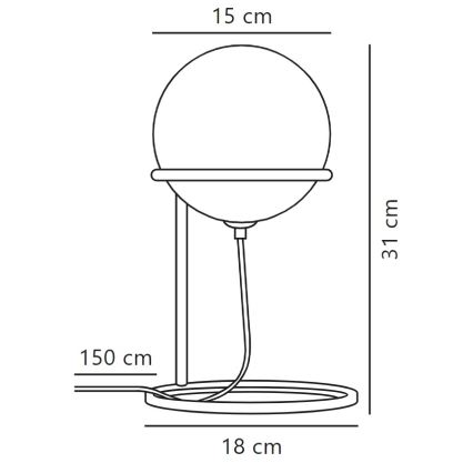 Nordlux - Lampada da tavolo WILSON 1xG9/5W/230V nero