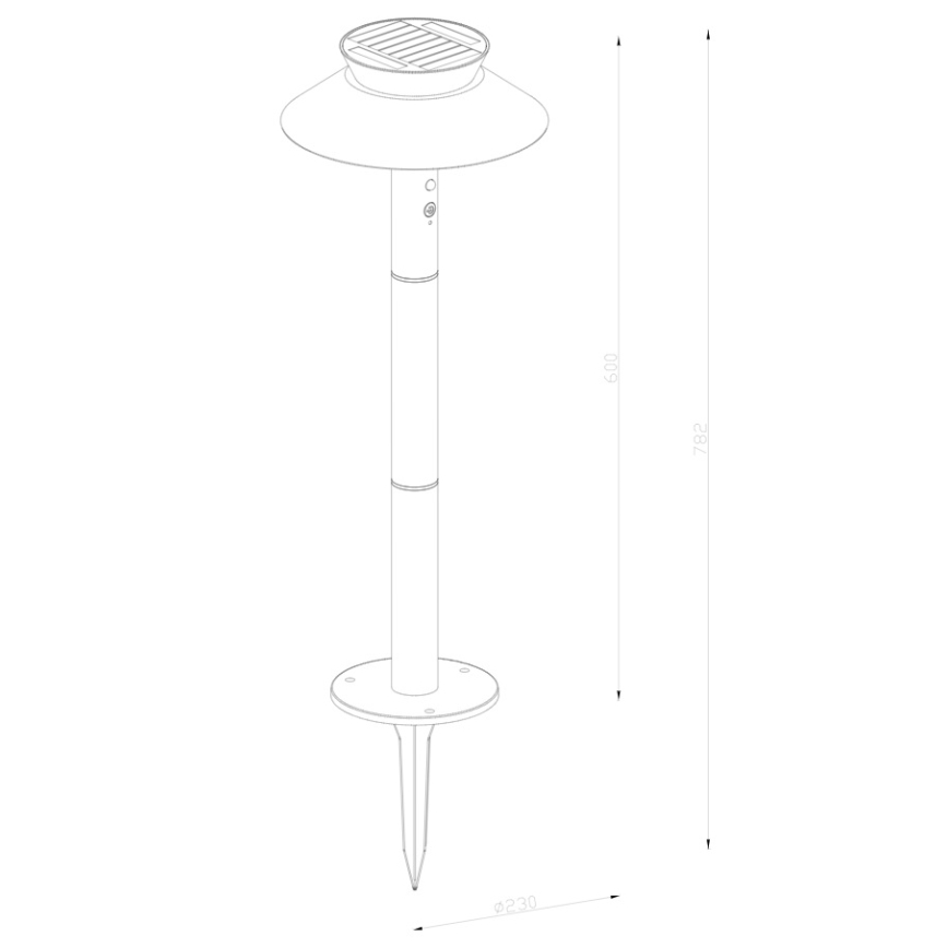 Nordlux - Lampada solare LED con sensore JUSTINA LED/5W/3,7V IP44 1800 mAh