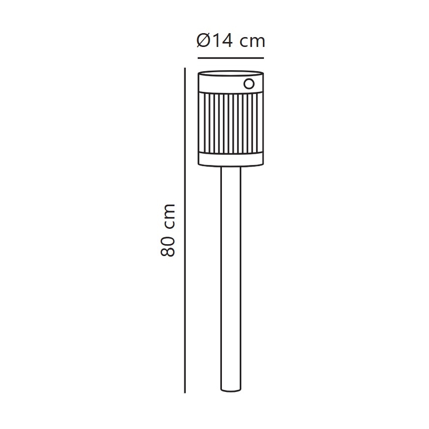 Nordlux - Lampada Solare LED COUPAR LED/3,2W/5V 3000K IP44 nera 1800 mAh