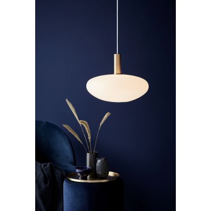 Nordlux - Lampadario a sospensione ALTON 1xE27/60W/230V bianco/nero/ottone