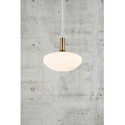 Nordlux - Lampadario a sospensione ALTON 1xE27/60W/230V bianco/nero/ottone