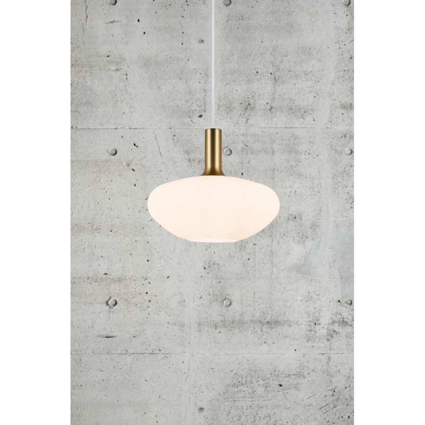 Nordlux - Lampadario a sospensione ALTON 1xE27/60W/230V bianco/nero/ottone