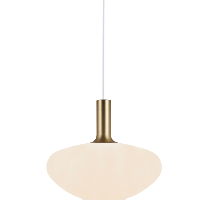 Nordlux - Lampadario a sospensione ALTON 1xE27/60W/230V bianco/nero/ottone