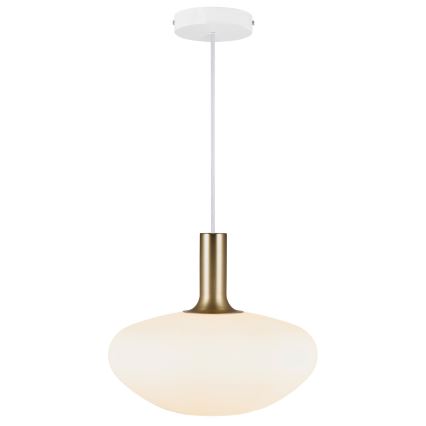 Nordlux - Lampadario a sospensione ALTON 1xE27/60W/230V bianco/nero/ottone
