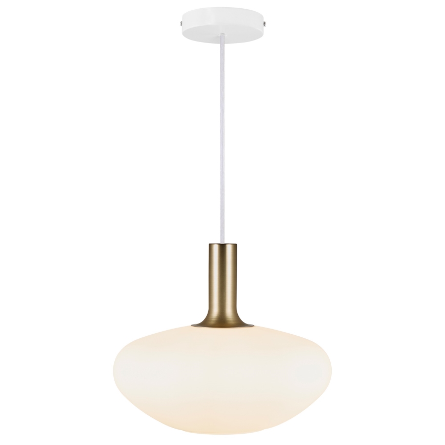 Nordlux - Lampadario a sospensione ALTON 1xE27/60W/230V bianco/nero/ottone