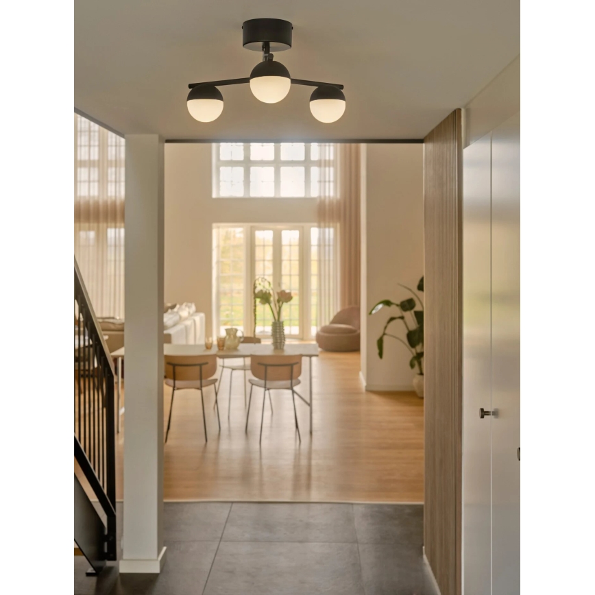 Nordlux - Lampadario a plafone CONTINA 3xG9/5W/230V nero