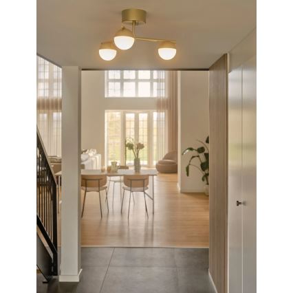 Nordlux - Lampadario a plafone CONTINA 3xG9/5W/230V ottone