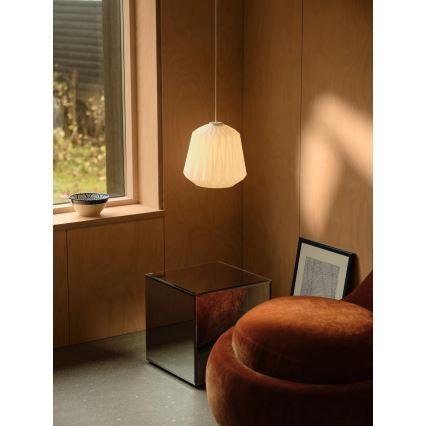 Nordlux - Lampadario a sospensione con cavo ELBIE 1xE27/15W/230V Ø 24 cm bianco