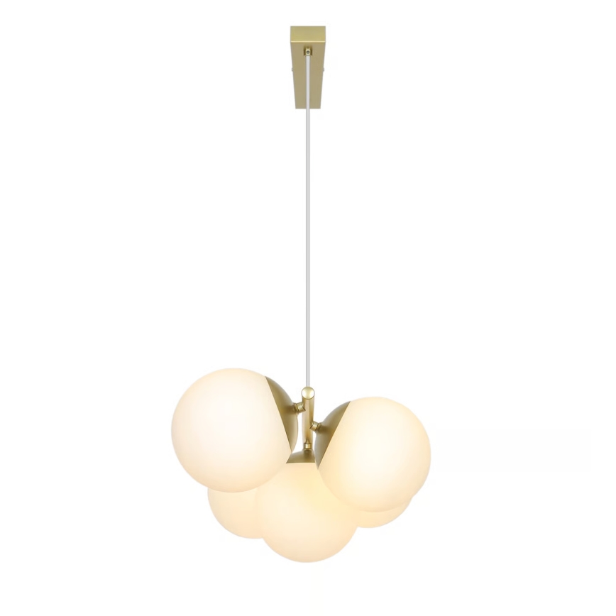 Nordlux - Lampadario a sospensione con cavo LILLY 5xE14/10W/230V ottone
