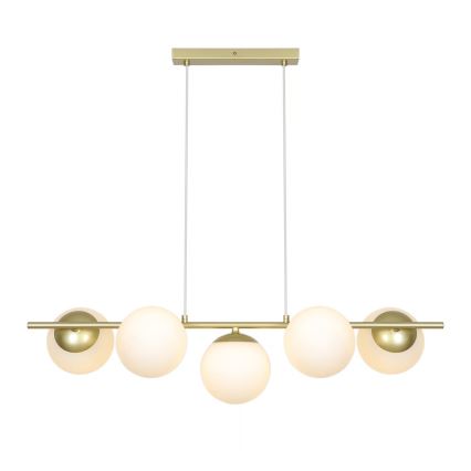 Nordlux - Lampadario a sospensione con cavo LILLY 5xE14/10W/230V ottone