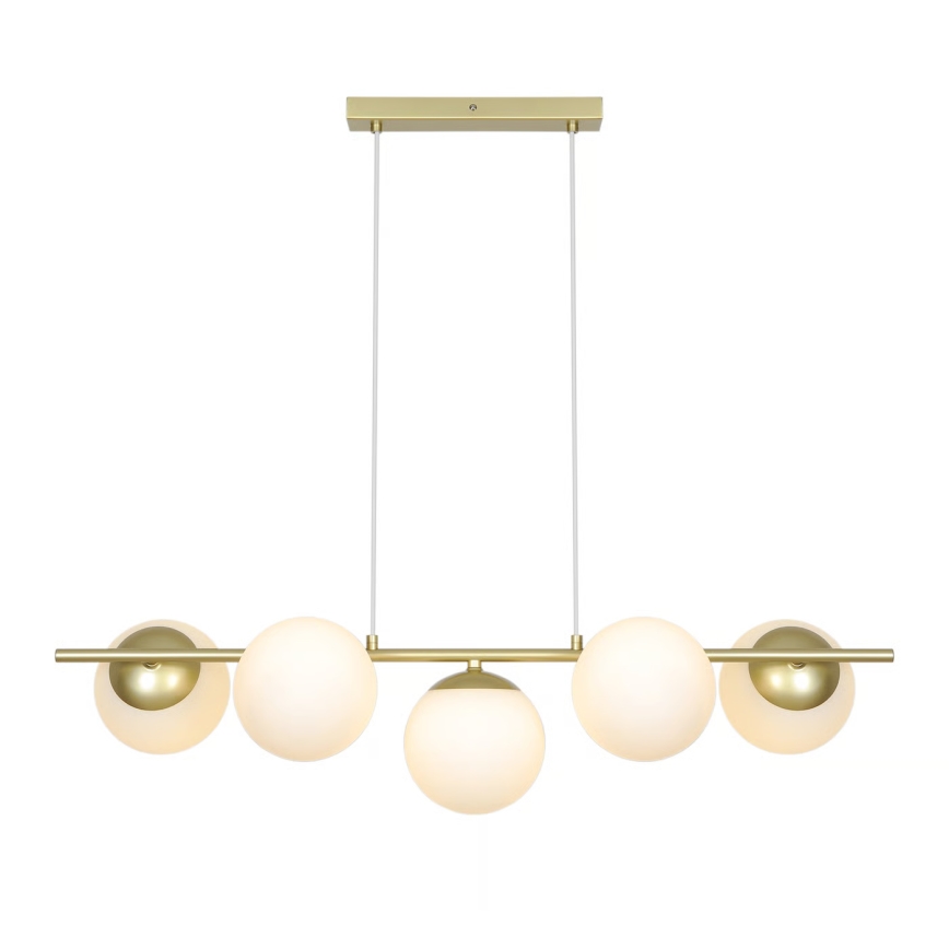 Nordlux - Lampadario a sospensione con cavo LILLY 5xE14/10W/230V ottone