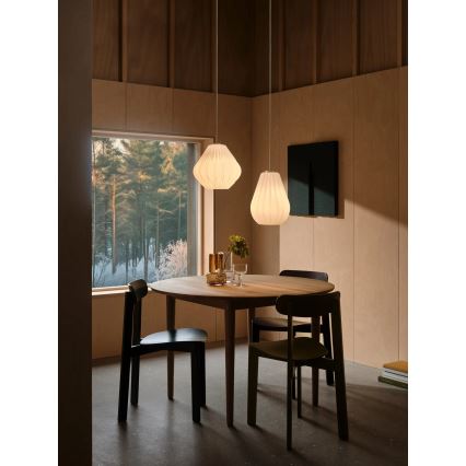 Nordlux - Lampadario a sospensione con cavo MALUCA 1xE27/15W/230V Ø 29 cm bianco