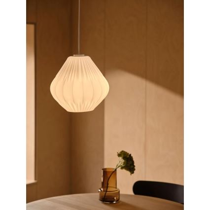 Nordlux - Lampadario a sospensione con cavo MALUCA 1xE27/15W/230V Ø 29 cm bianco