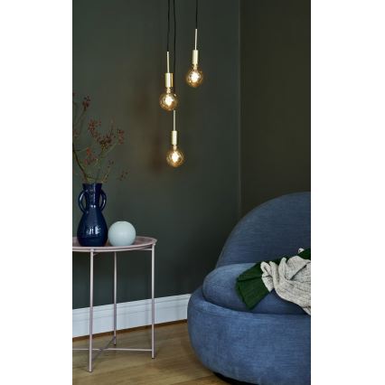 Nordlux - Lampadario a sospensione con cavo PACO 3xE27/25W/230V in ottone