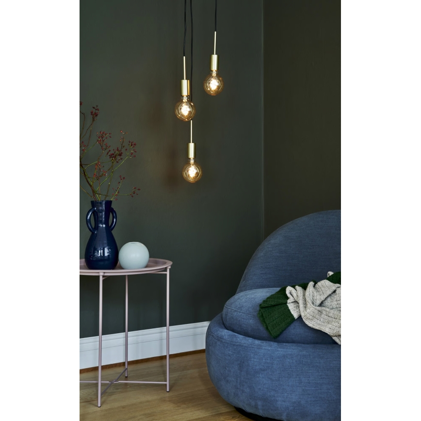 Nordlux - Lampadario a sospensione con cavo PACO 3xE27/25W/230V in ottone