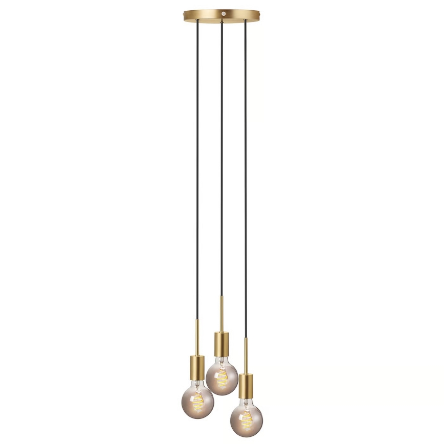 Nordlux - Lampadario a sospensione con cavo PACO 3xE27/25W/230V in ottone