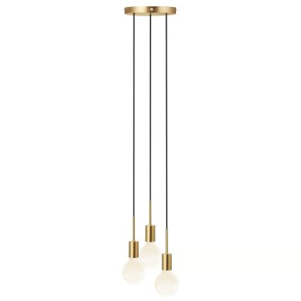 Nordlux - Lampadario a sospensione con cavo PACO 3xE27/25W/230V in ottone