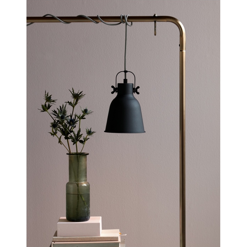 Nordlux - Lampadario a sospensione con filo ADRIAN 1xE27/25W/230V diametro 16 cm antracite