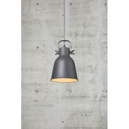 Nordlux - Lampadario a sospensione con filo ADRIAN 1xE27/25W/230V diametro 16 cm antracite