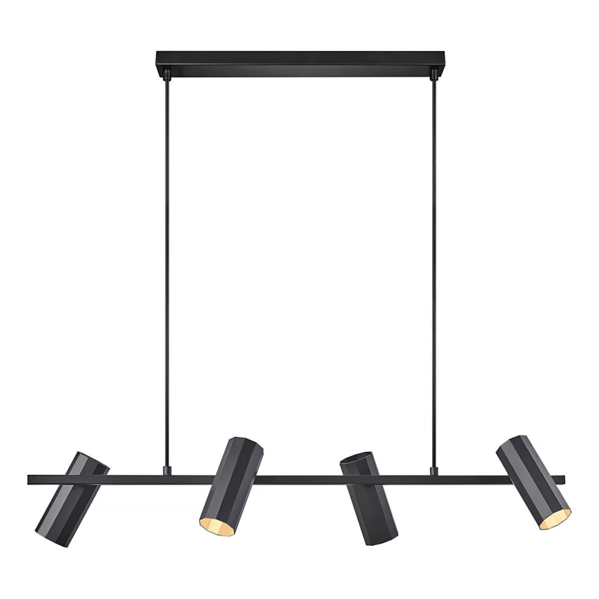 Nordlux - Lampadario a sospensione con filo ALANIS 4xGU10/15W/230V nero