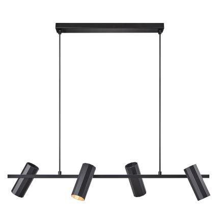 Nordlux - Lampadario a sospensione con filo ALANIS 4xGU10/15W/230V nero