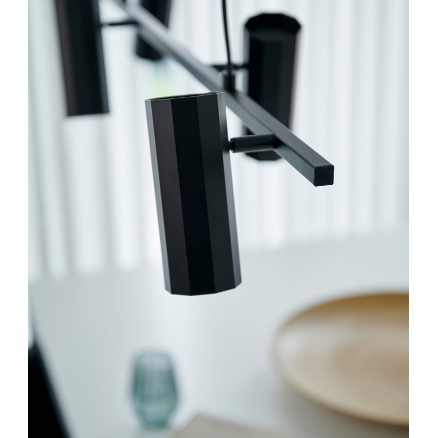 Nordlux - Lampadario a sospensione con filo ALANIS 4xGU10/15W/230V nero
