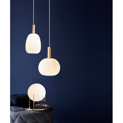 Nordlux - Lampadario a sospensione con filo ALTON 1xE27/60W/230V bianco/nero/ottone