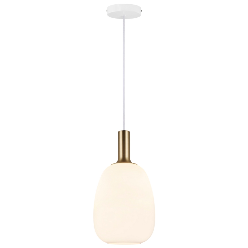 Nordlux - Lampadario a sospensione con filo ALTON 1xE27/60W/230V bianco/nero/ottone
