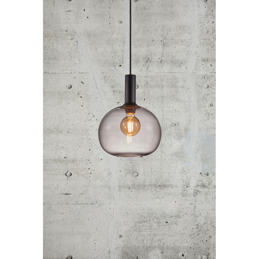 Nordlux - Lampadario a sospensione con filo ALTON 1xE27/60W/230V nero