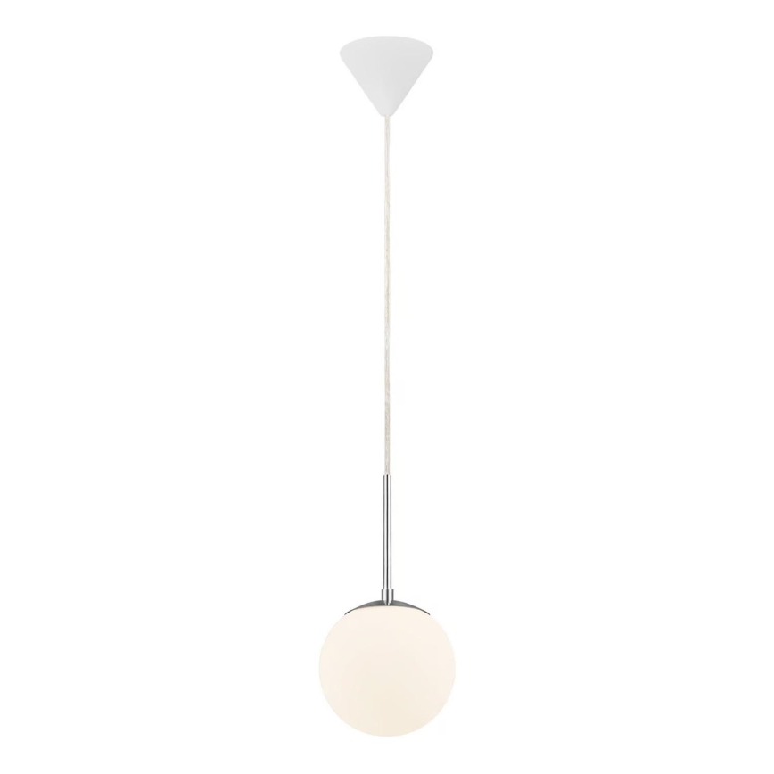Nordlux - Lampadario a sospensione con filo CAFE 1xE27/15W/230V diametro 15 cm bianco